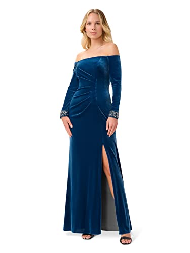 Velvet Off The Shoulder Gown J3109
