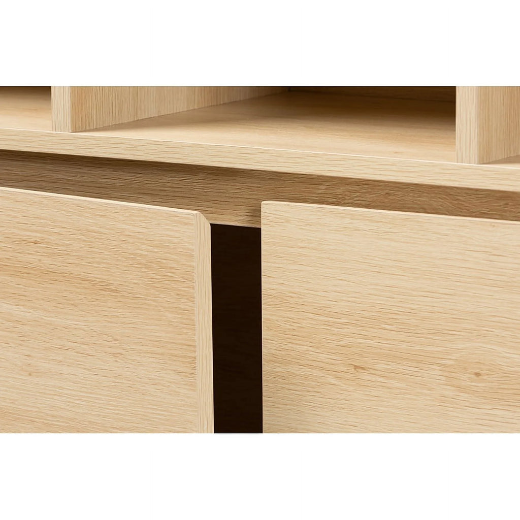 Oak Brown Finished Wood Bookshelf R79370