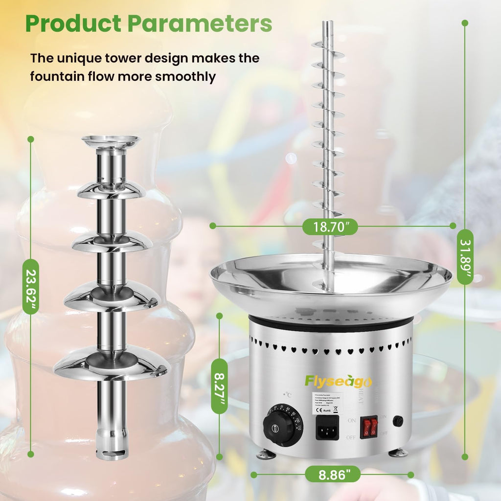 13.2 Lbs Stainless Steel Chocolate Fountain B240