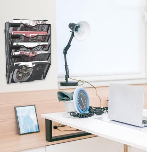 Black 3 Pocket Hanging Wall File Organizer A31090