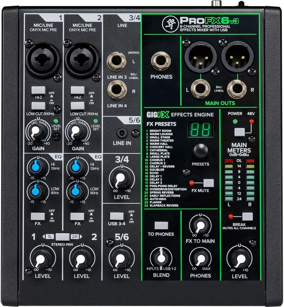 6-Channel Mixer with Built-In FX and Bag F284