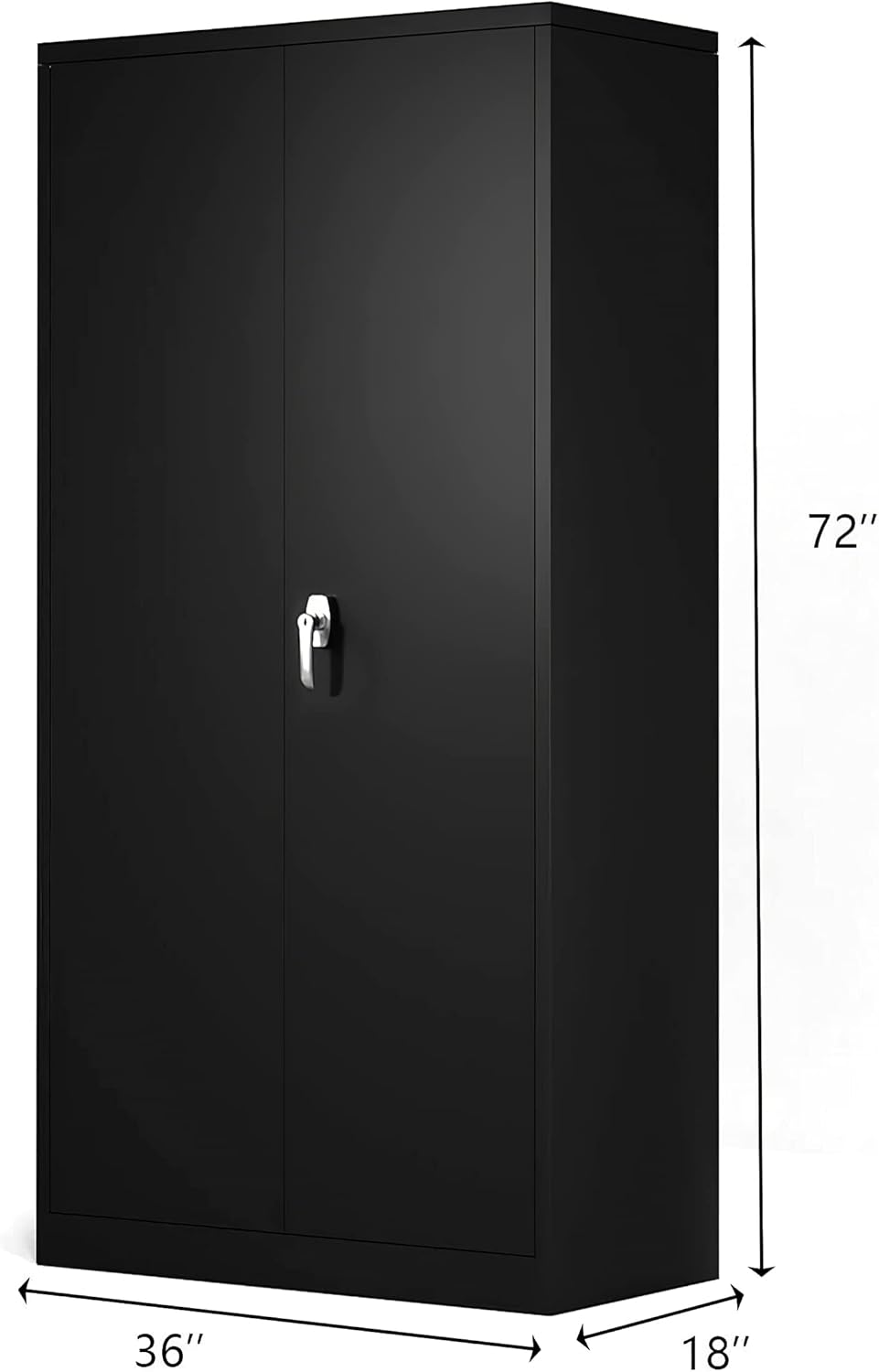 Metal Storage Cabinet with 2 Doors and 4 Adjustable Shelves D6897
