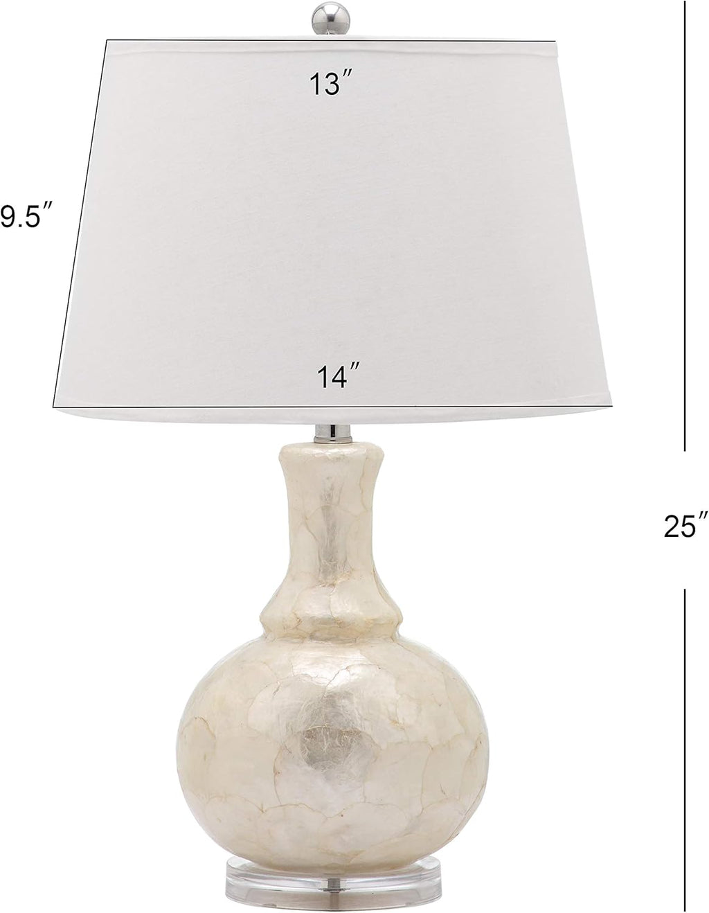 White Capiz Shell Table Lamp Set of 2 L1473