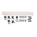 20-Piece White and Black Composite Storage Rail System D46985