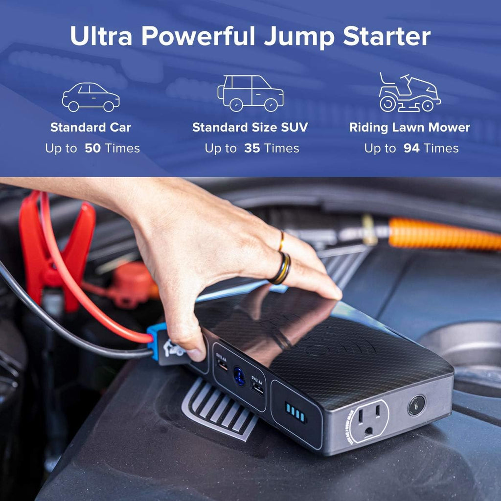 Rose Gold Portable Laptop Power Bank with AC Outlet and Car Charger U316146