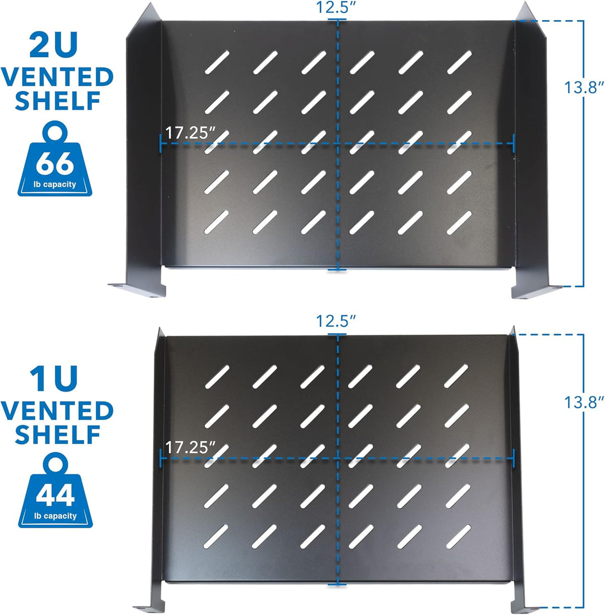 15U Server Rack with 2 Shelves M572682