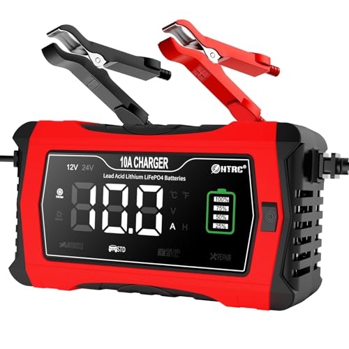 10-Amp 12V 24V Smart Car Battery Charger J418463