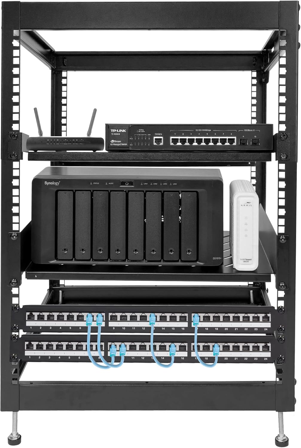 15U Server Rack with 2 Shelves M572682