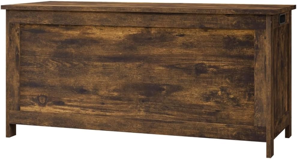 Large Wooden Storage Chest Trunk with Lid, Brown W11627
