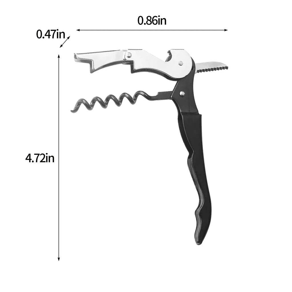 Manual Bottle Opener Double Hinged with Foil Cutter L7122