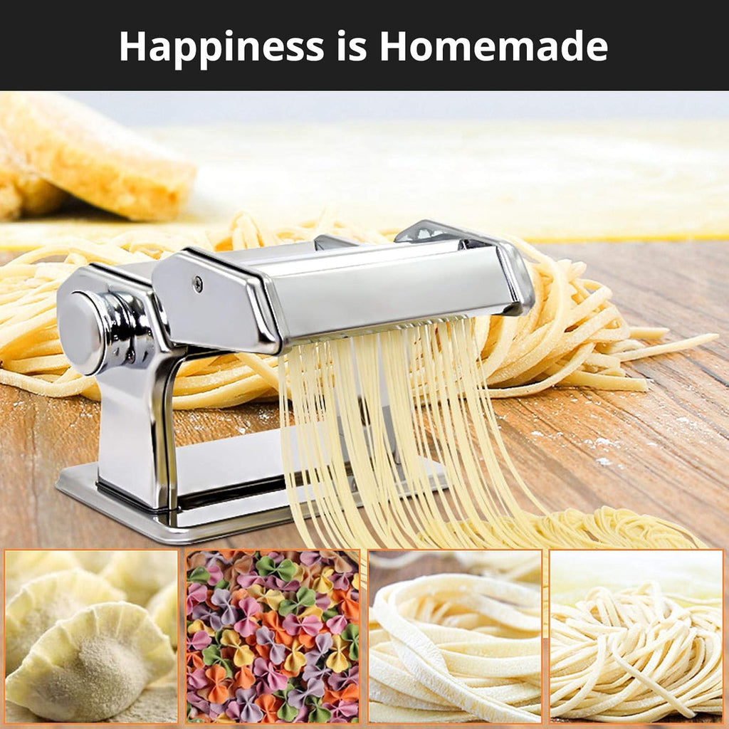 Stainless Steel Pasta Maker with 7 Thickness Settings W423