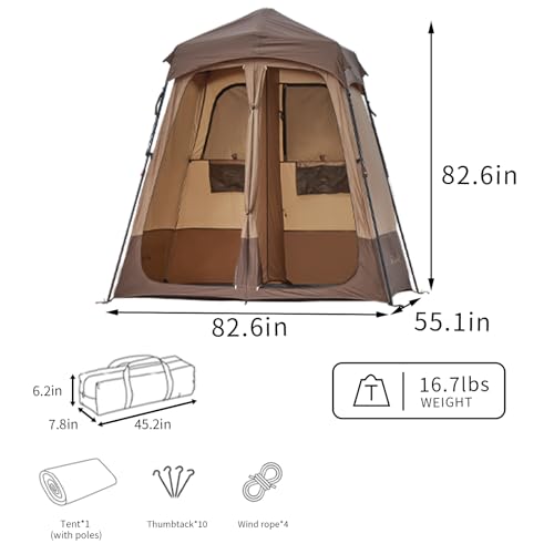 Oversized Portable Outdoor Shower Tent with Floor Y177