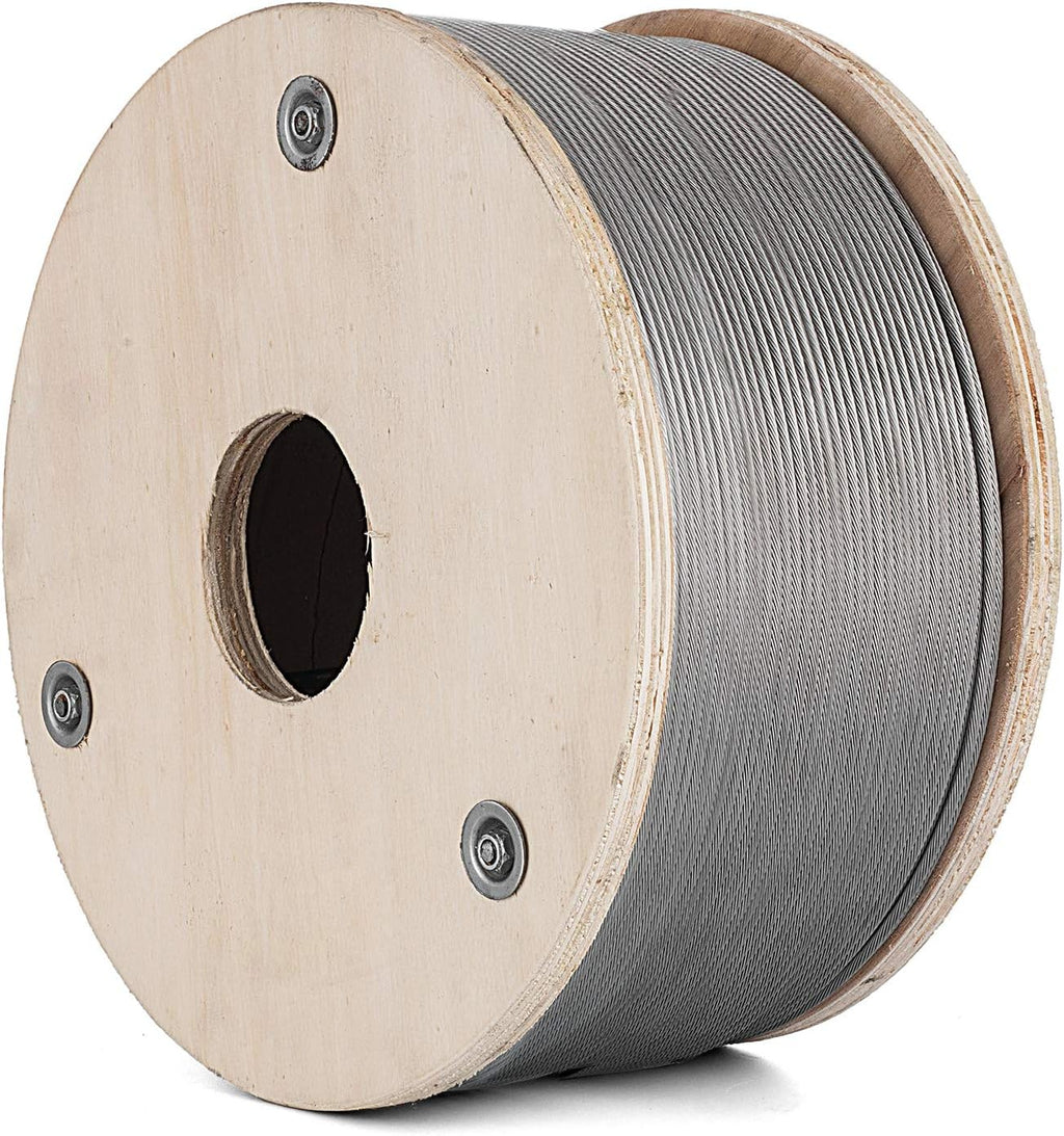 304 Stainless Steel Wire Rope 500ft 3/16 7x19 Cable V1303