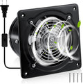 Black 6 Inch Exhaust Fan with Switch and Damper T104216