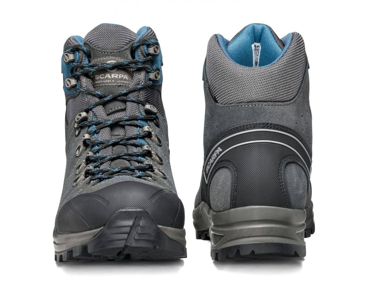 Wide Men's Shark Grey/Lake Blue Hiking Boots E575