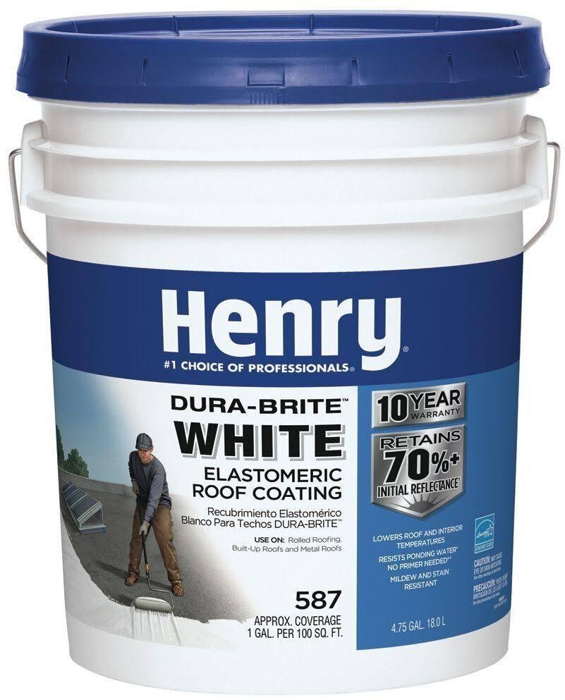 White 4.75 gal. Elastomeric Roof Coating D167
