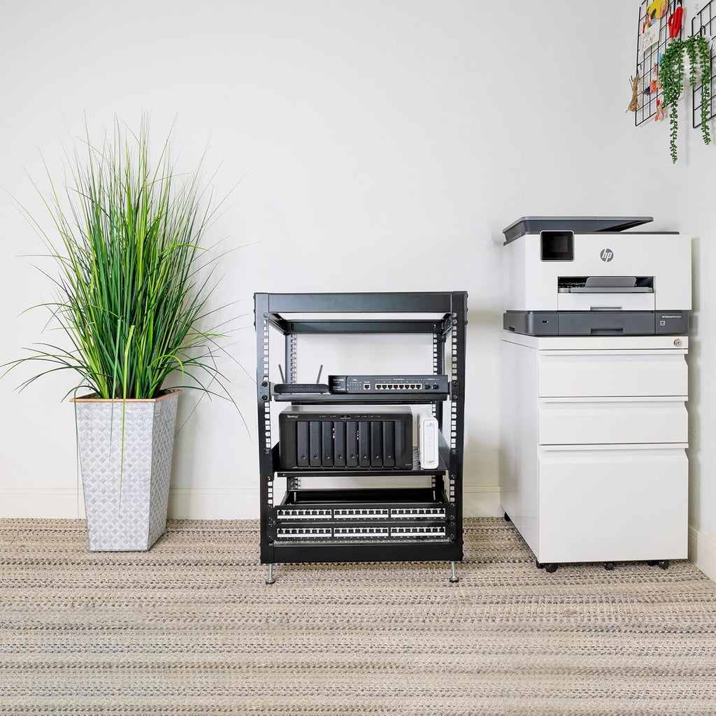 15U Server Rack with 2 Shelves M572682