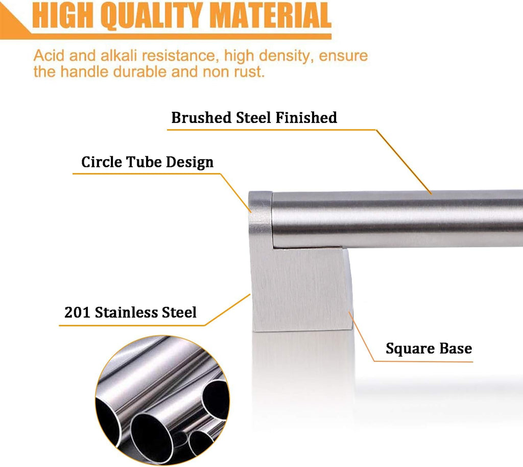 30 Pack Stainless Steel Kitchen Cabinet Handles and Pulls B76809