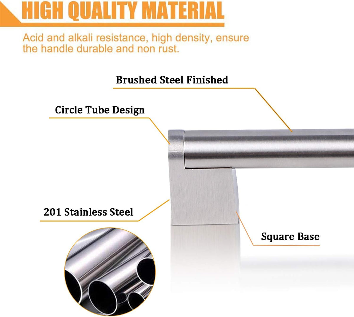30 Pack Stainless Steel Kitchen Cabinet Handles and Pulls B76809