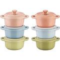 6-pc Mini Round Ceramic Cocotte Set X8455