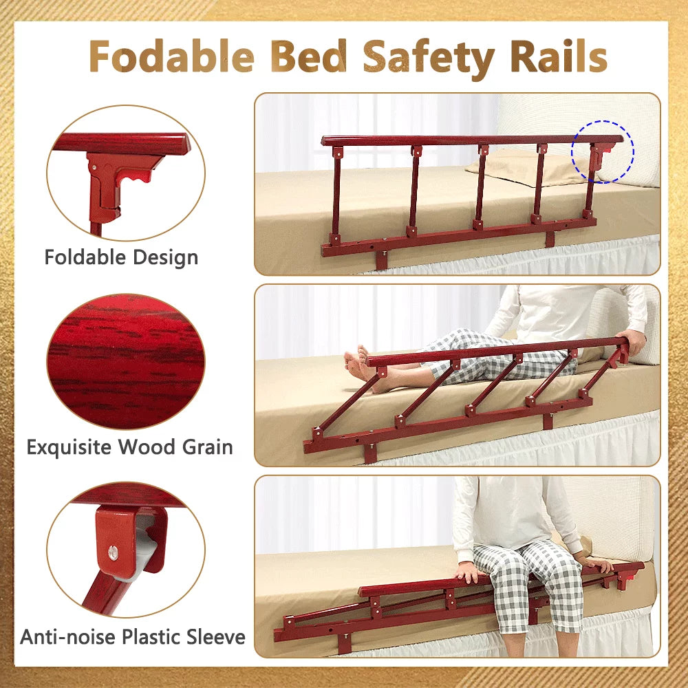Bed Railing Safety Rails with Bedside Cane Assist Handle Z332