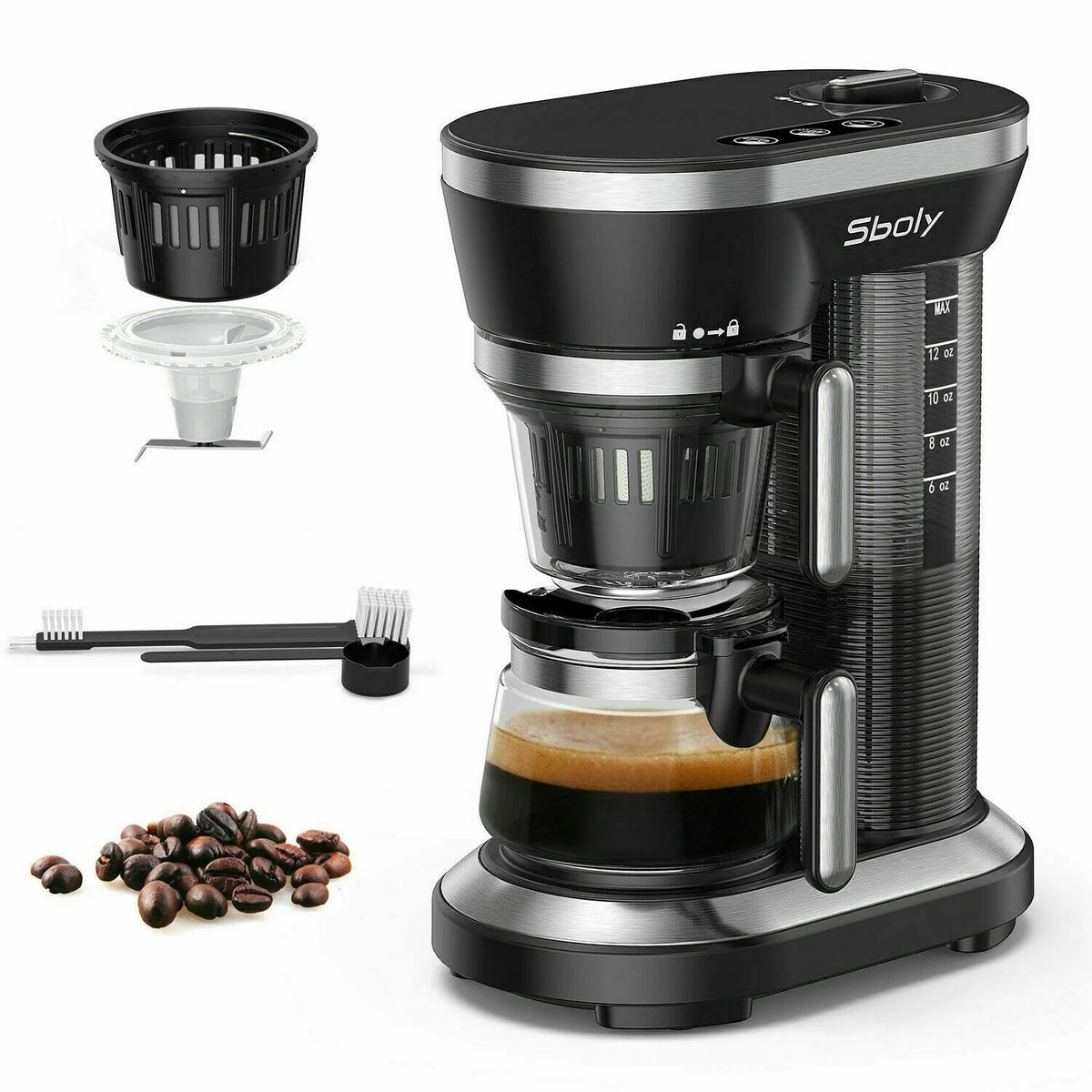 Automatic Coffee Maker & Grinder Single Cup Y46878