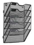 Black 3 Pocket Hanging Wall File Organizer A31090