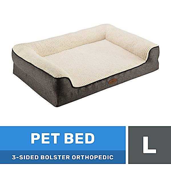 3-Sided Bolster Orthopedic Pet Bed H7956