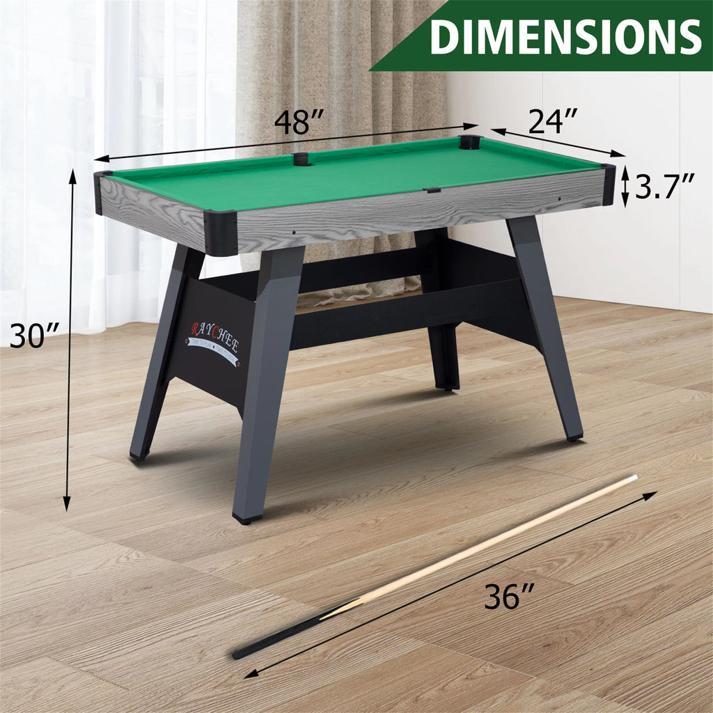 4-Ft Portable Mini Billiard Table with 2 Cue Sticks and Full Set of Balls H155966
