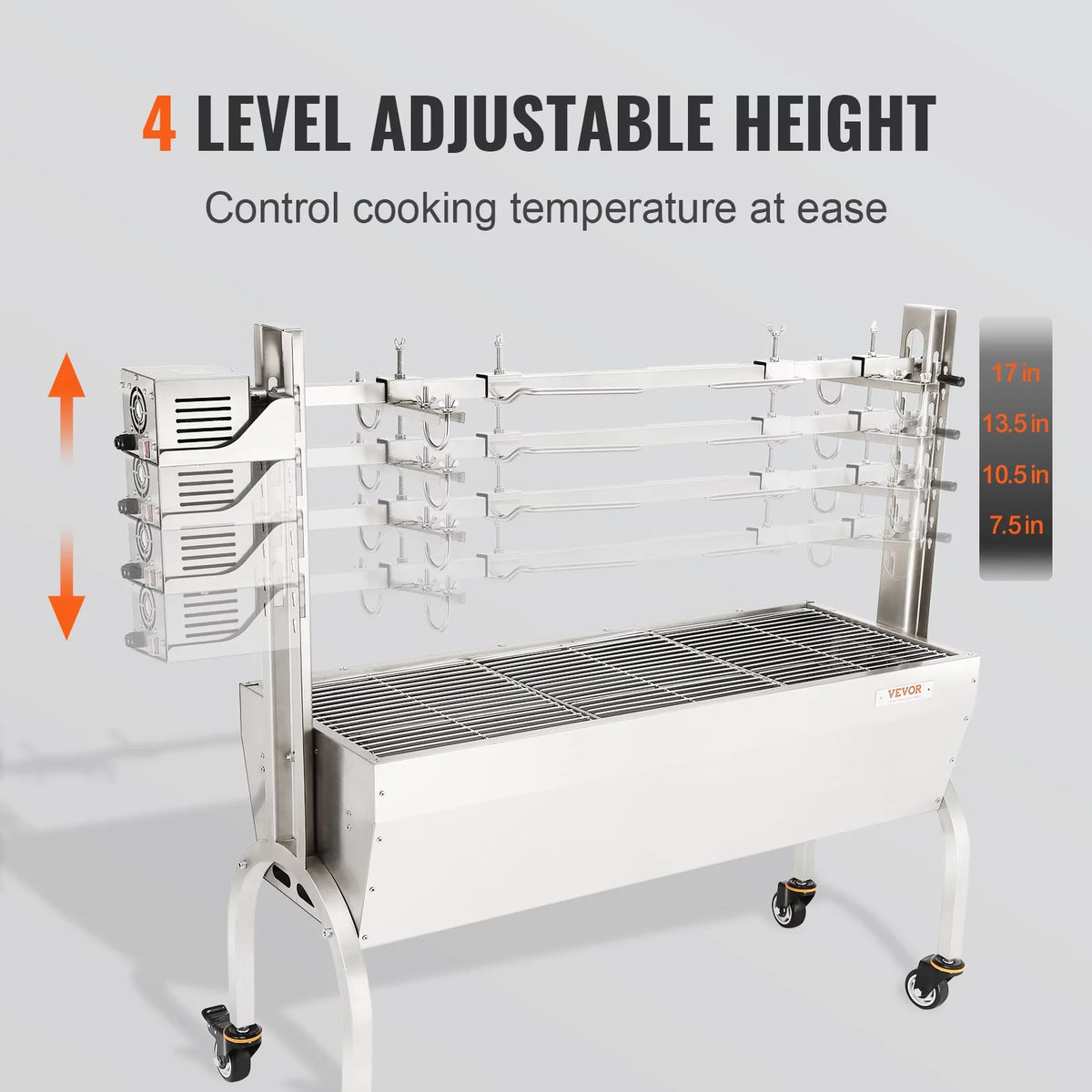 50W 90lbs Rotisserie BBQ Grill Y873