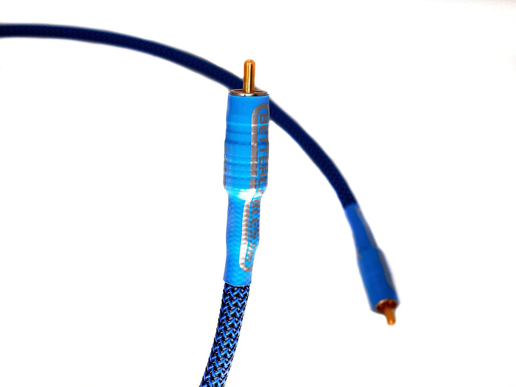 Blue Silver Copper Hybrid Low-Capacitance Coaxial Cable 6 Feet M50009