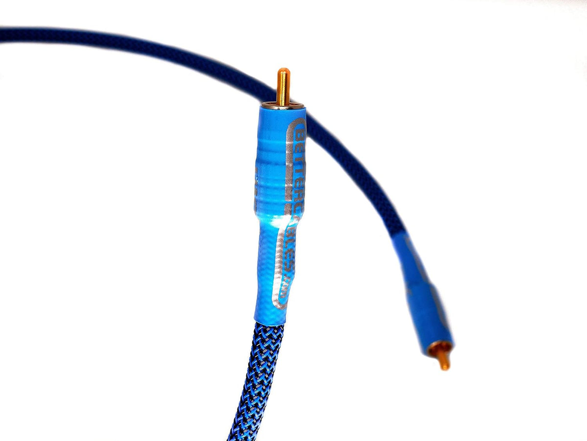 Blue Silver Copper Hybrid Low-Capacitance Coaxial Cable 6 Feet M50009