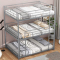 Silver Full Size Metal Triple Bunk Bed P524751
