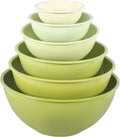 12 Piece Melamine Mixing Bowls with Lids Set (Green Ombre) R380