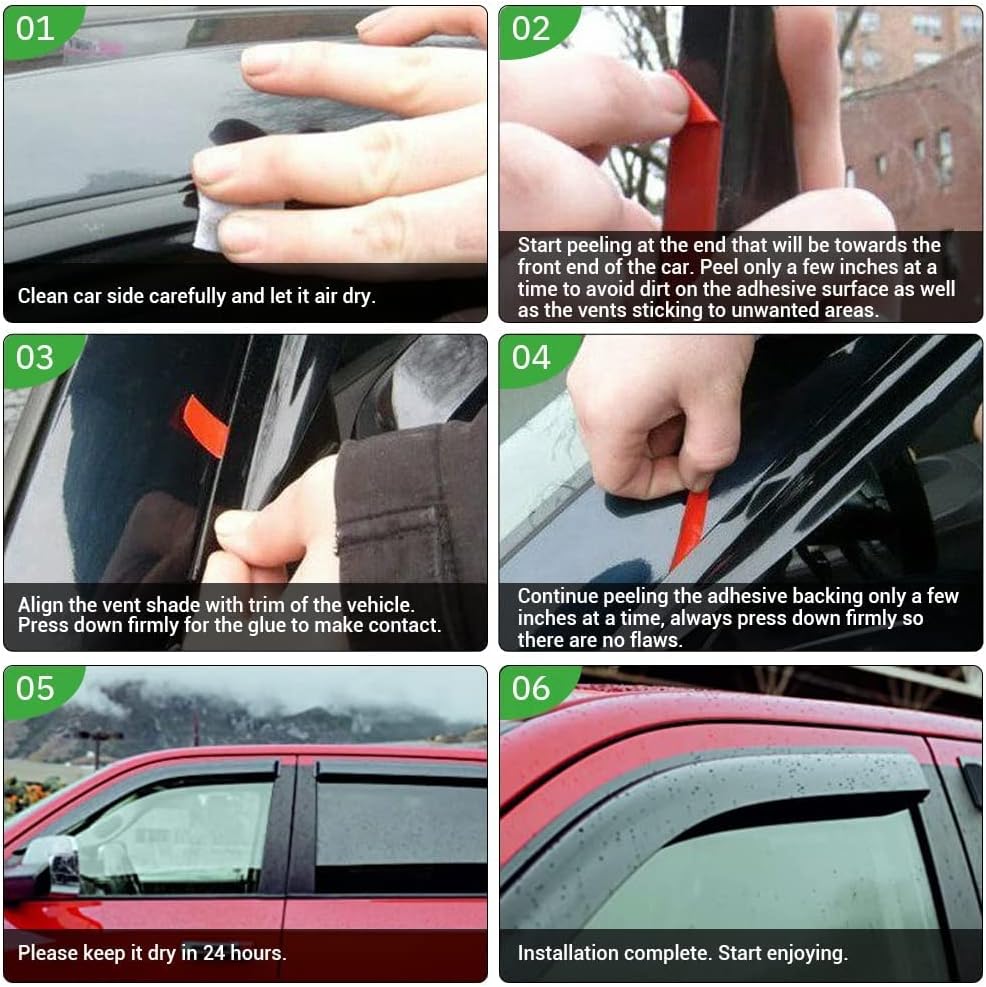 Dark Smoke Tape-on Window Visor Deflector F748592