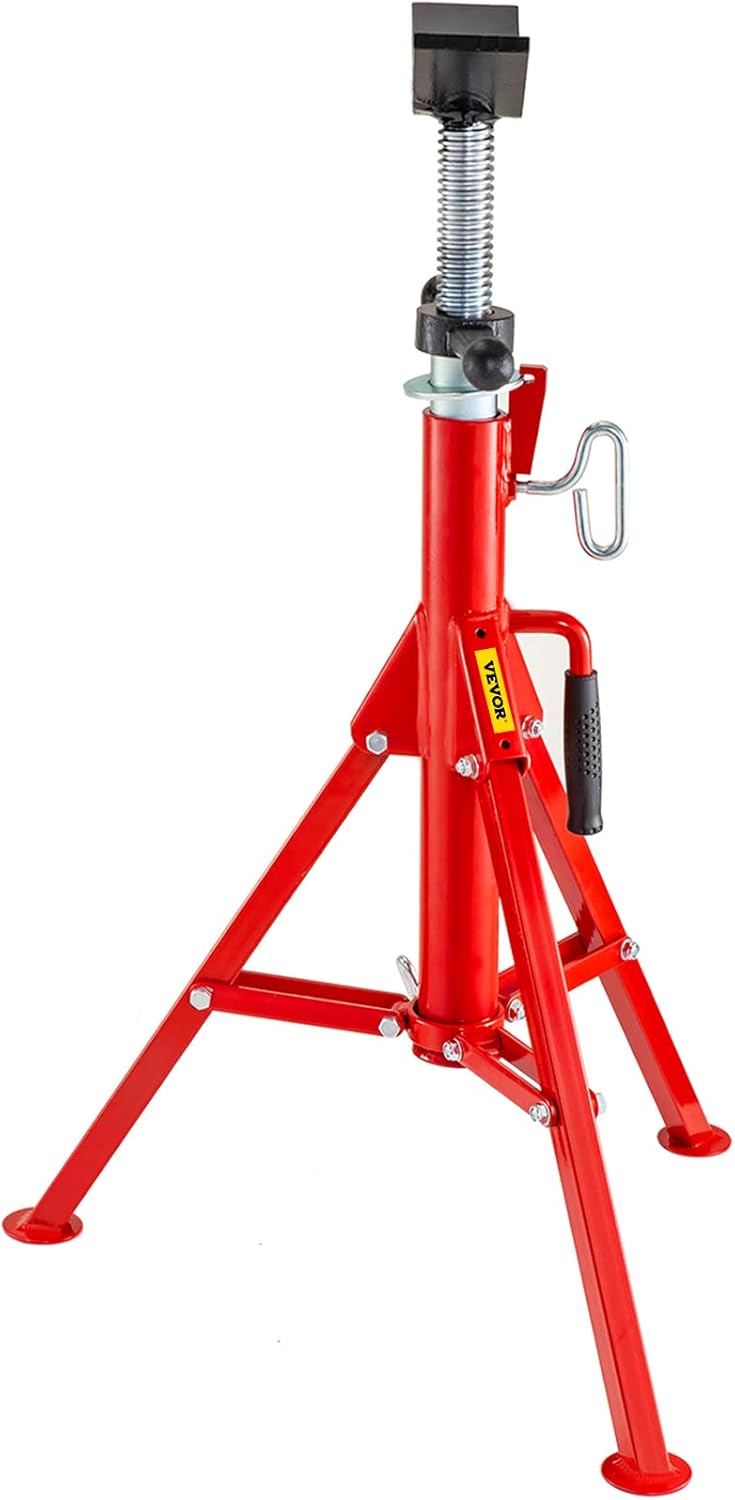 Adjustable Folding Steel Pipe Stands 28-52 Inch 2500 LB Pack of 2 J30556