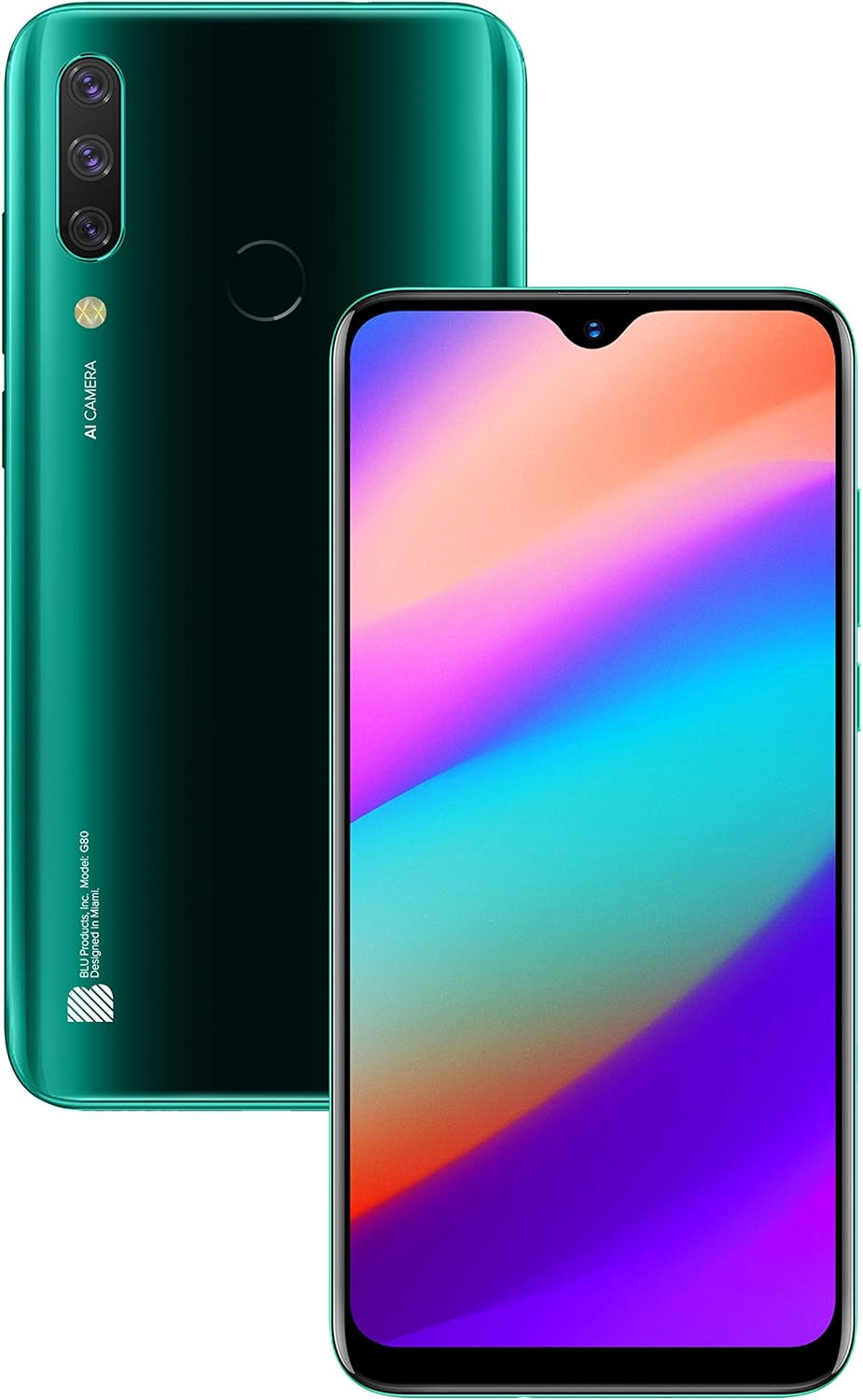 Green 6.5" HD+ 64GB Unlocked Smartphone V812
