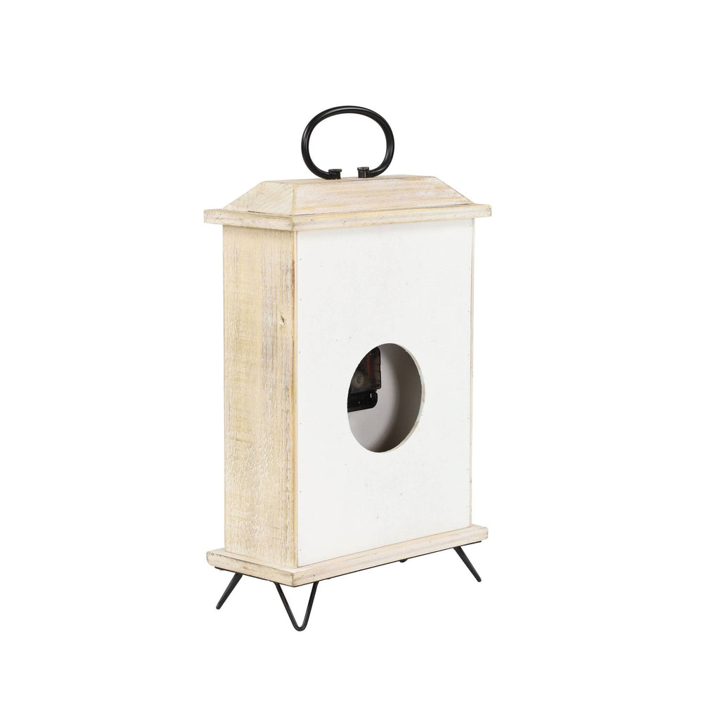 Rectangular Beige Wooden Table Clock N46871