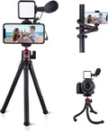 Smartphone Camera 2-in-1 Tripod Stand Microphone Light Kit P321