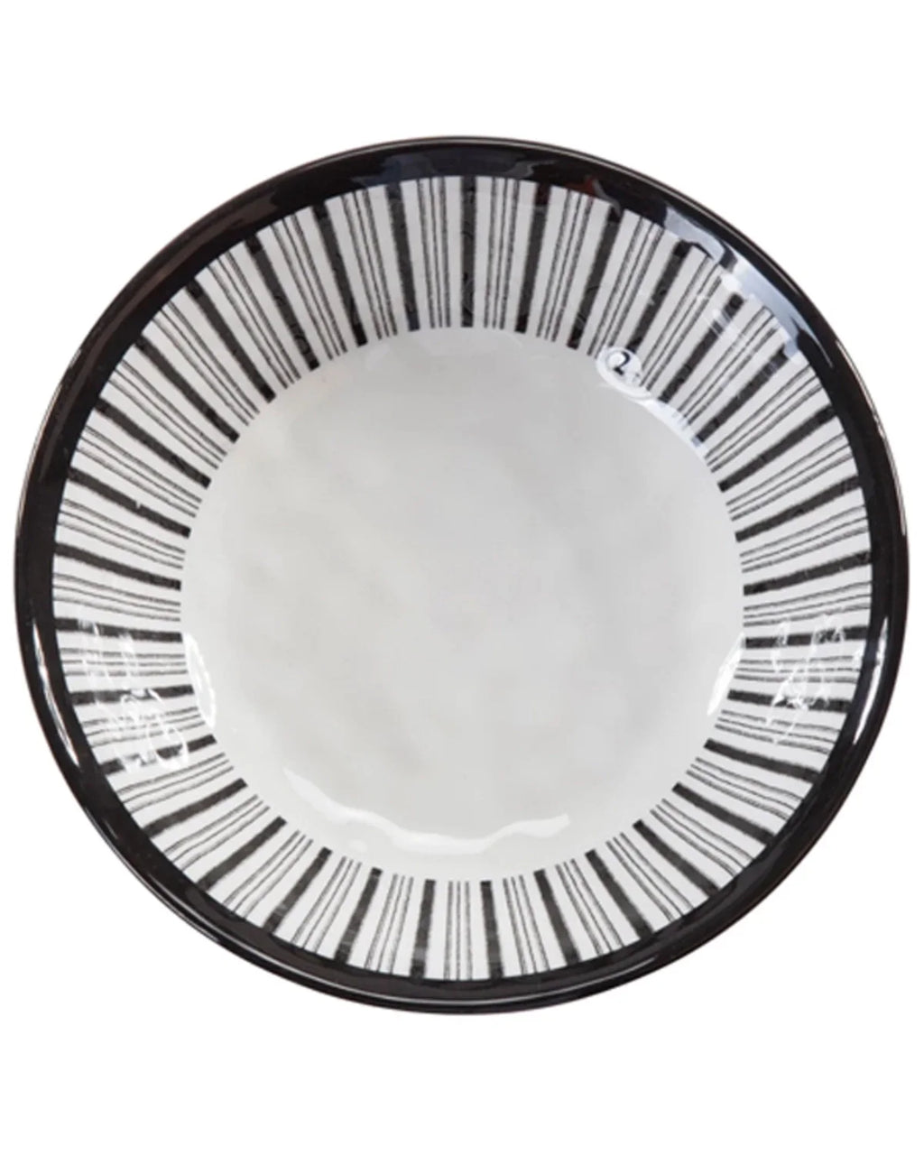 14-Piece Melamine Dinnerware Set Black/White Q12552