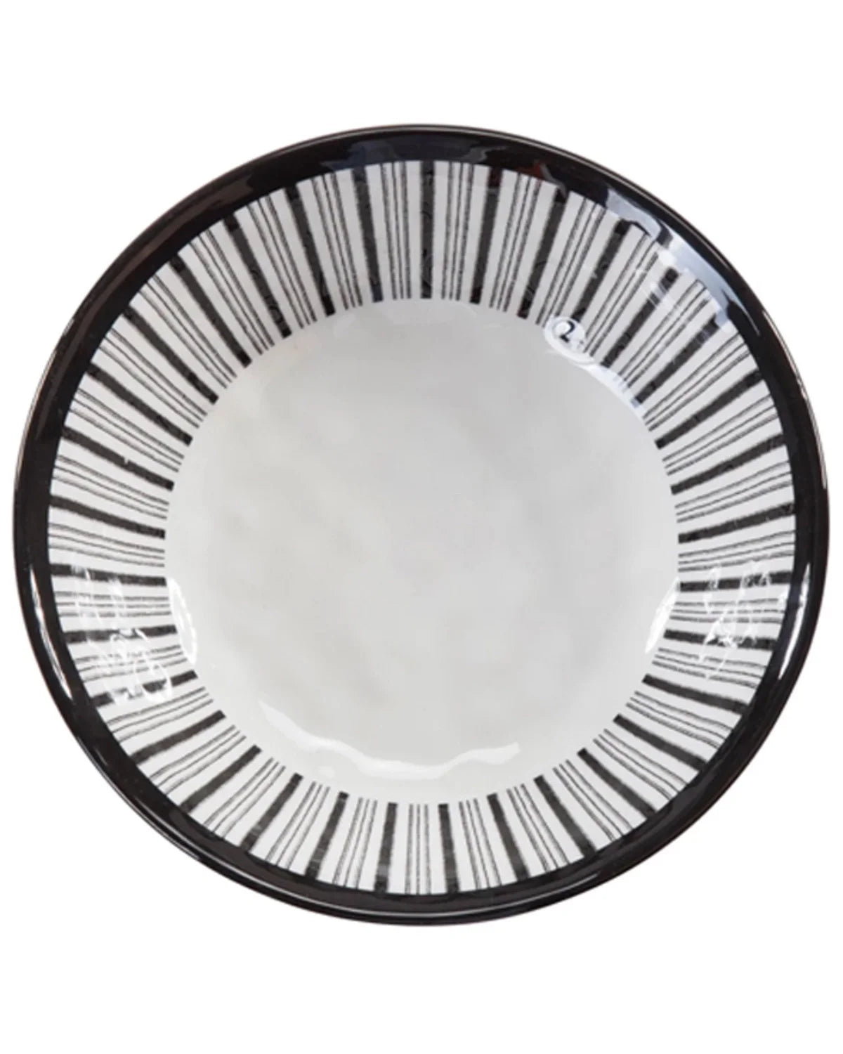 14-Piece Melamine Dinnerware Set Black/White Q12552