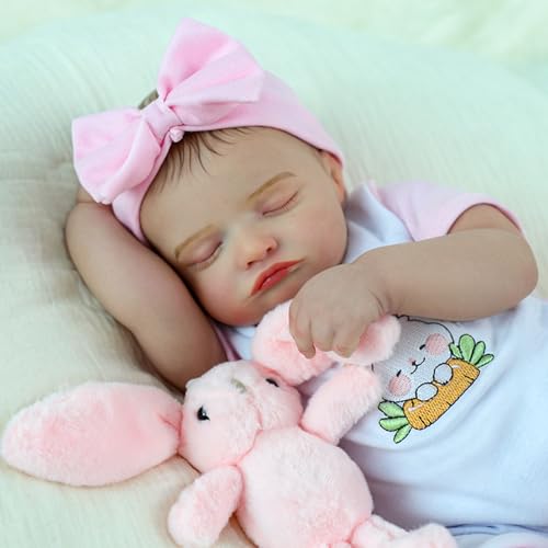 20 inch Sleeping Realistic Newborn Baby Dolls with Soft Cloth Body B78866