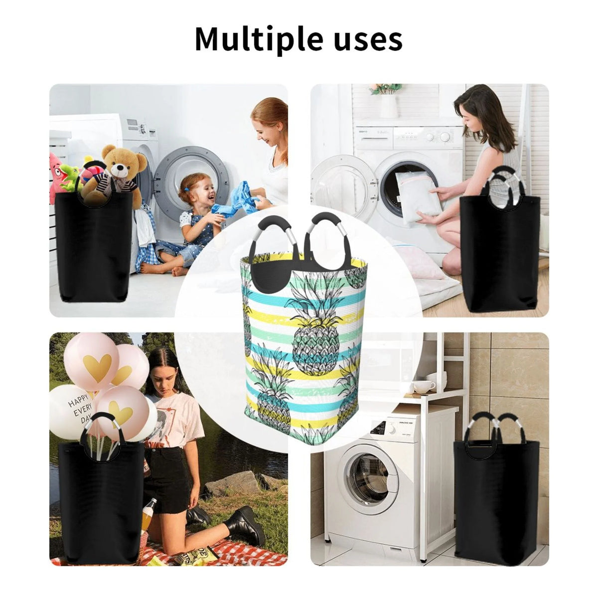 50L Rectangular Waterproof Foldable Laundry Basket B45815