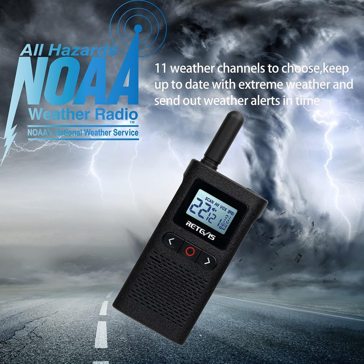 4 Pack Rechargeable Two Way Radio with Screen O7310