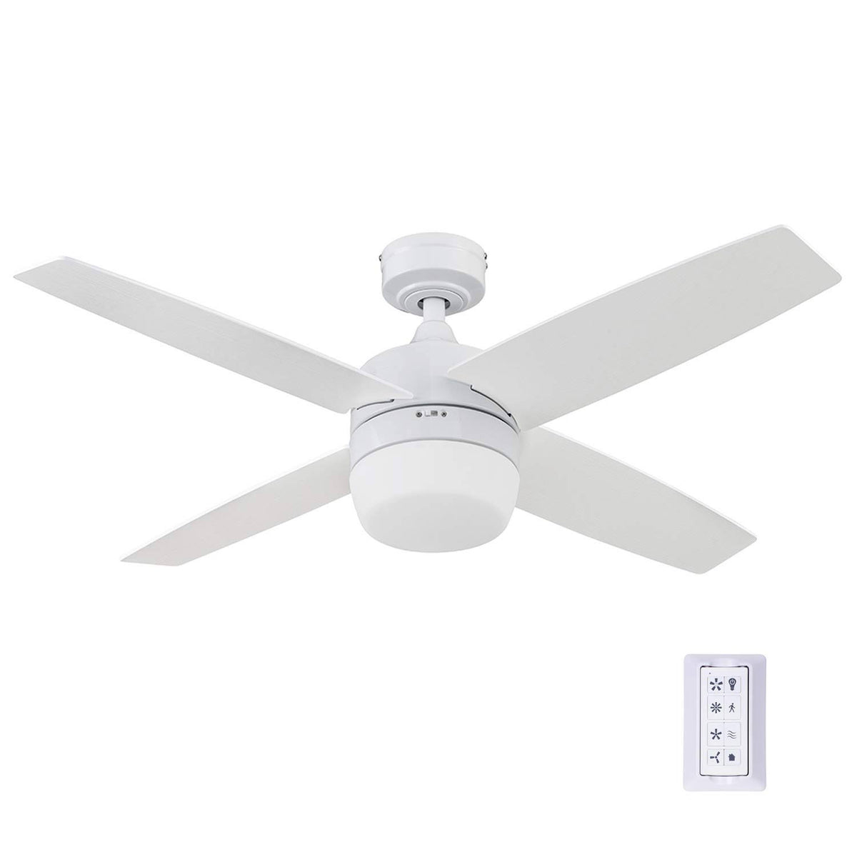 Bright White Indoor Ceiling Fan with Remote D281521