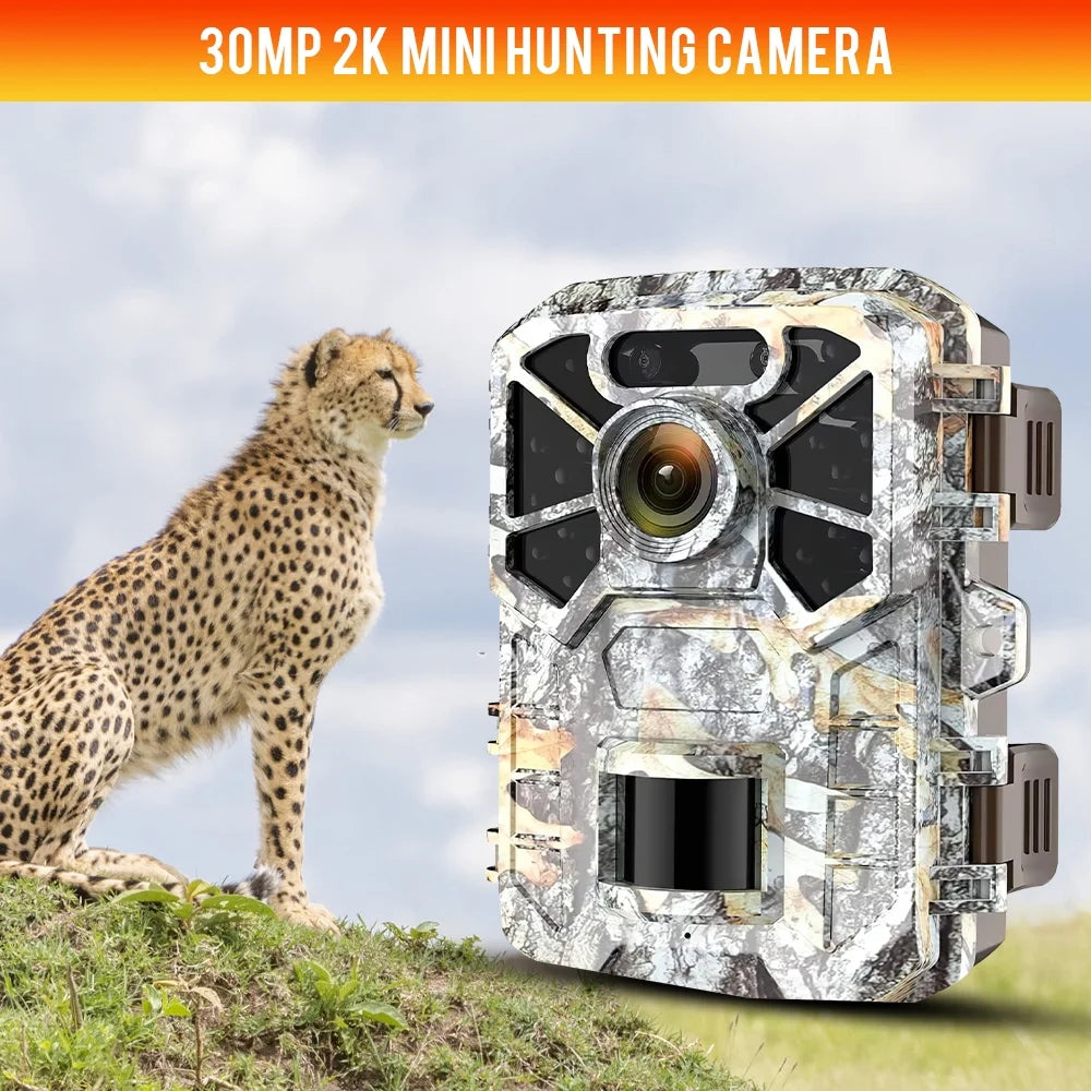 30MP 2K Infrared Night Vision Waterproof Trail Camera with 120° Wide Angle Lens M7029