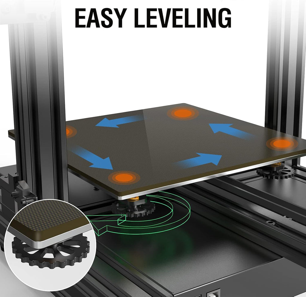 3D Printer with Carborundum Glass Platform, 9.2x9.2x10.8in V665956