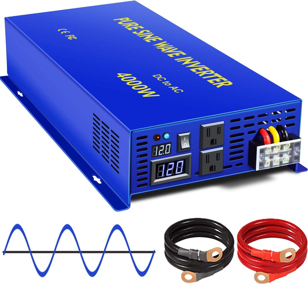 4000 Watt Pure Sine Wave Power Inverter 12V to 120V AC W499981