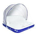 Inflatable Pool Float 2-3 Person with Canopy and Cup Holder L899091