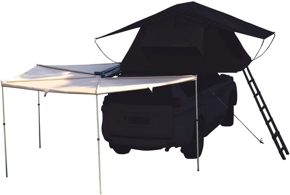 Awning Rooftop Tent Sun Shelter for Vehicle with Roof Rack, Khaki L941